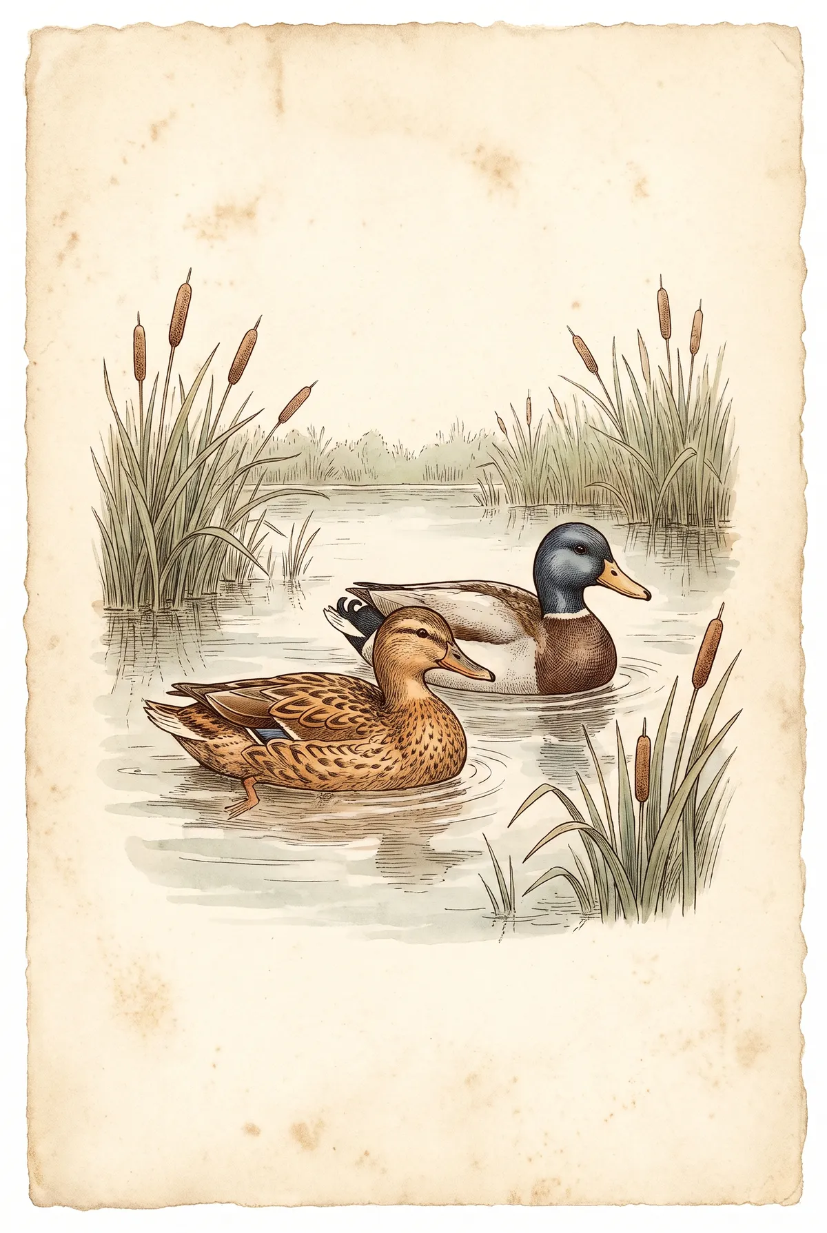 Mallard Ducks Print