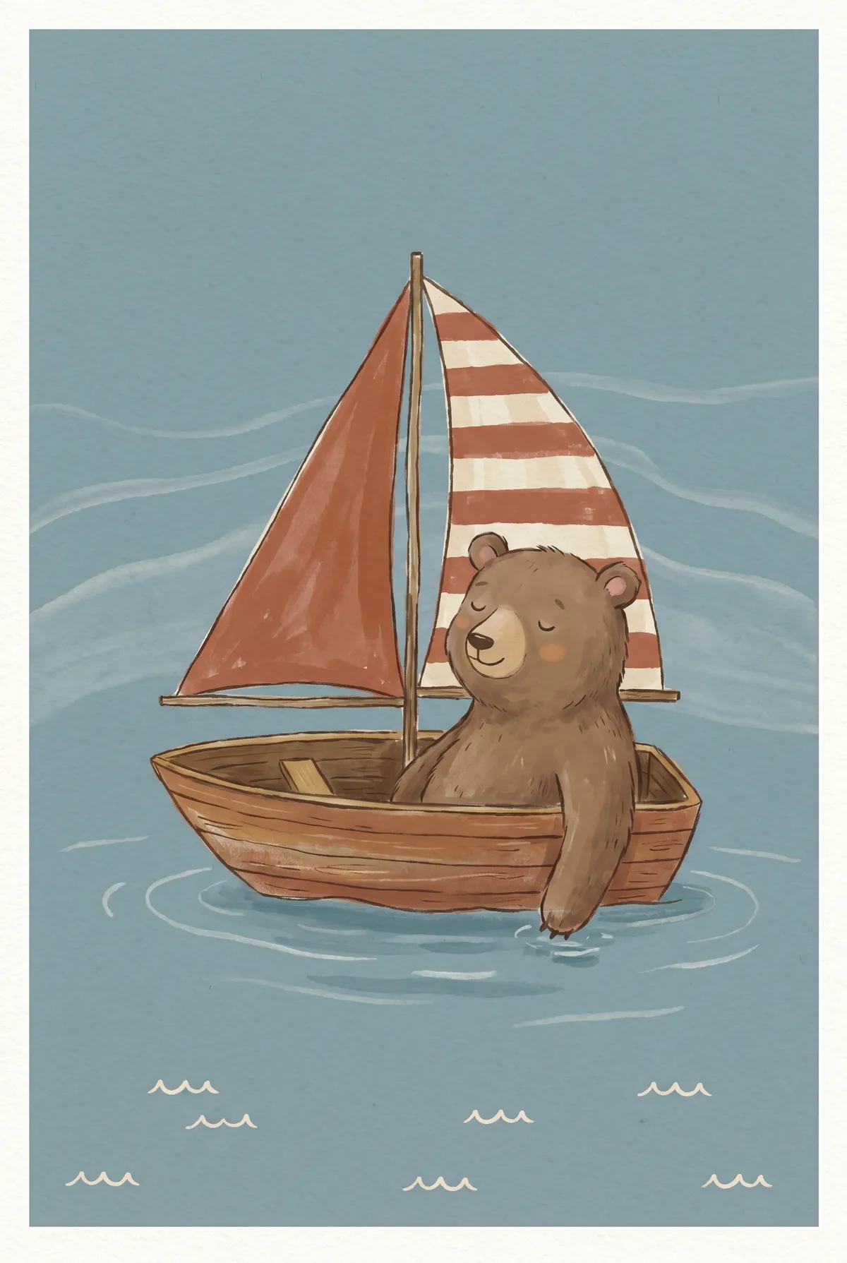 Sailing Bear Print