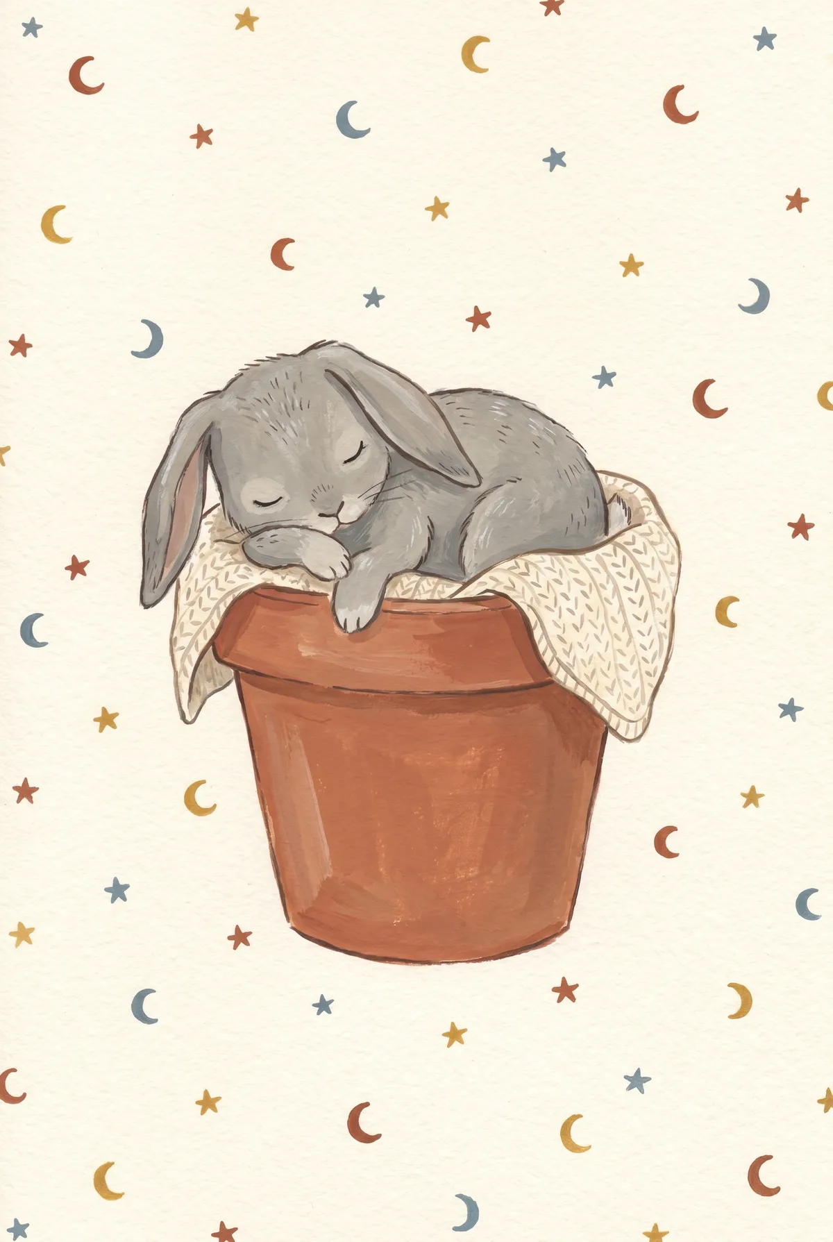 Sleeping Bunny Print