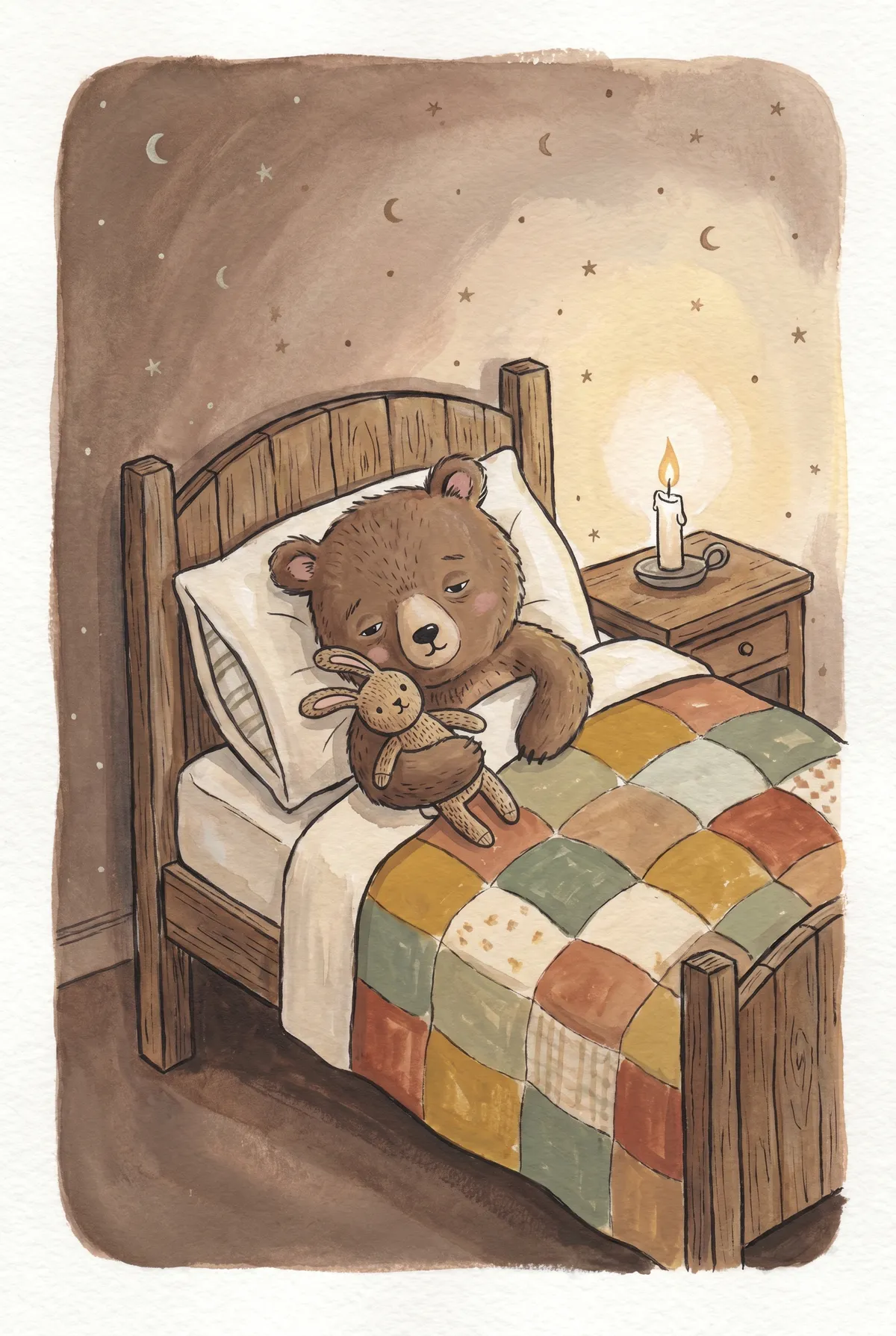 Sleepy Bear Bedtime Print