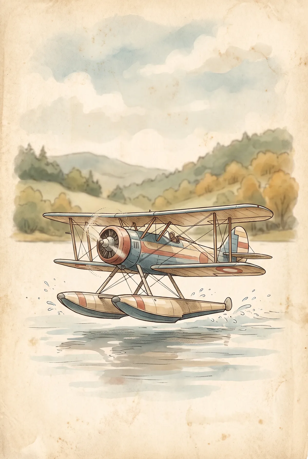 Vintage Seaplane Print