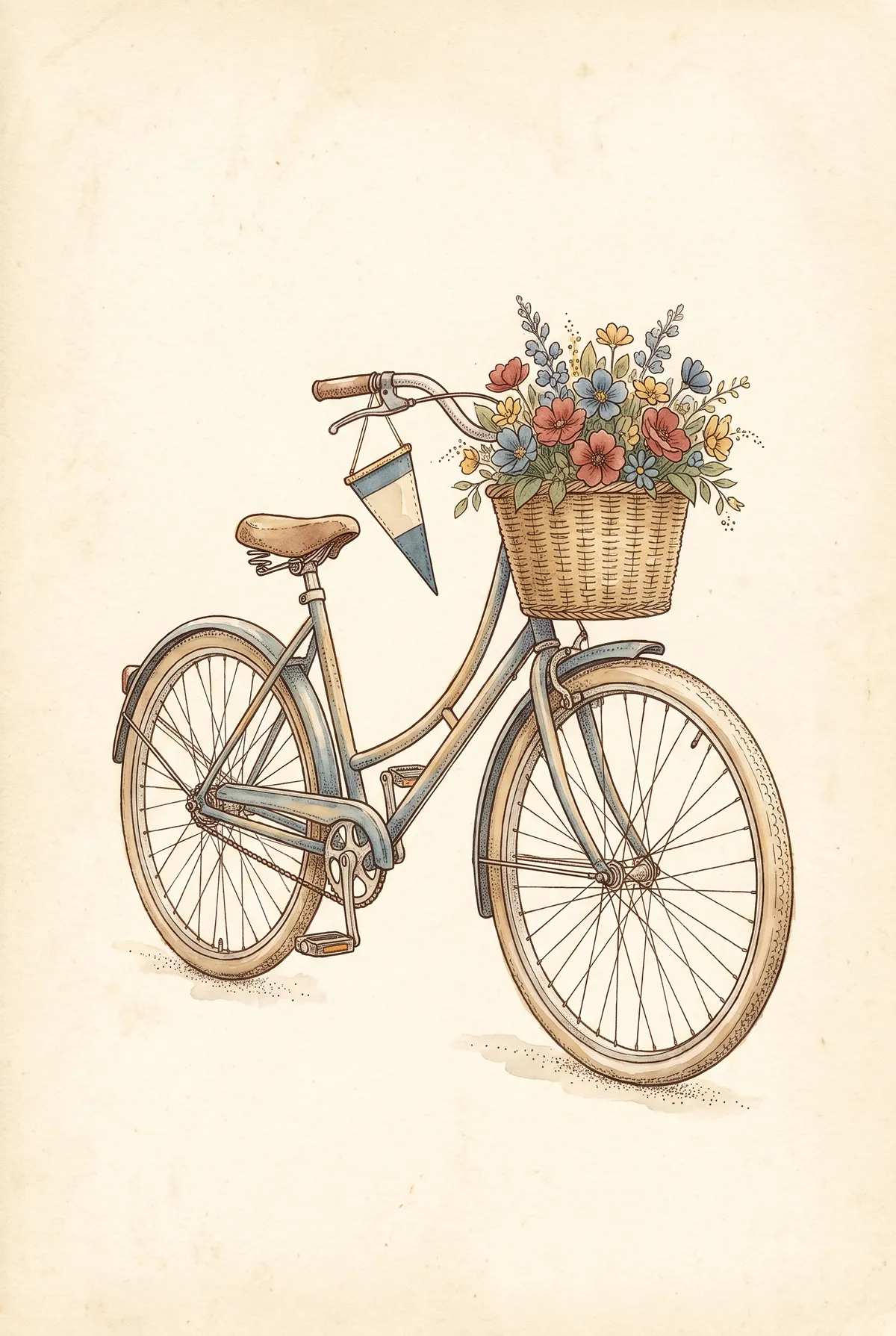 Vintage Bicycle Print