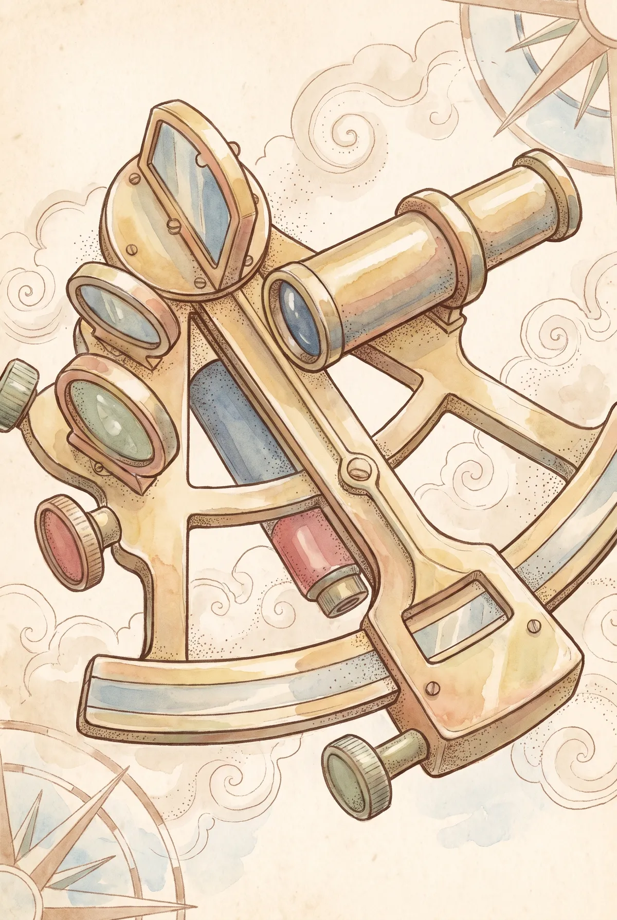 Vintage Sextant Print