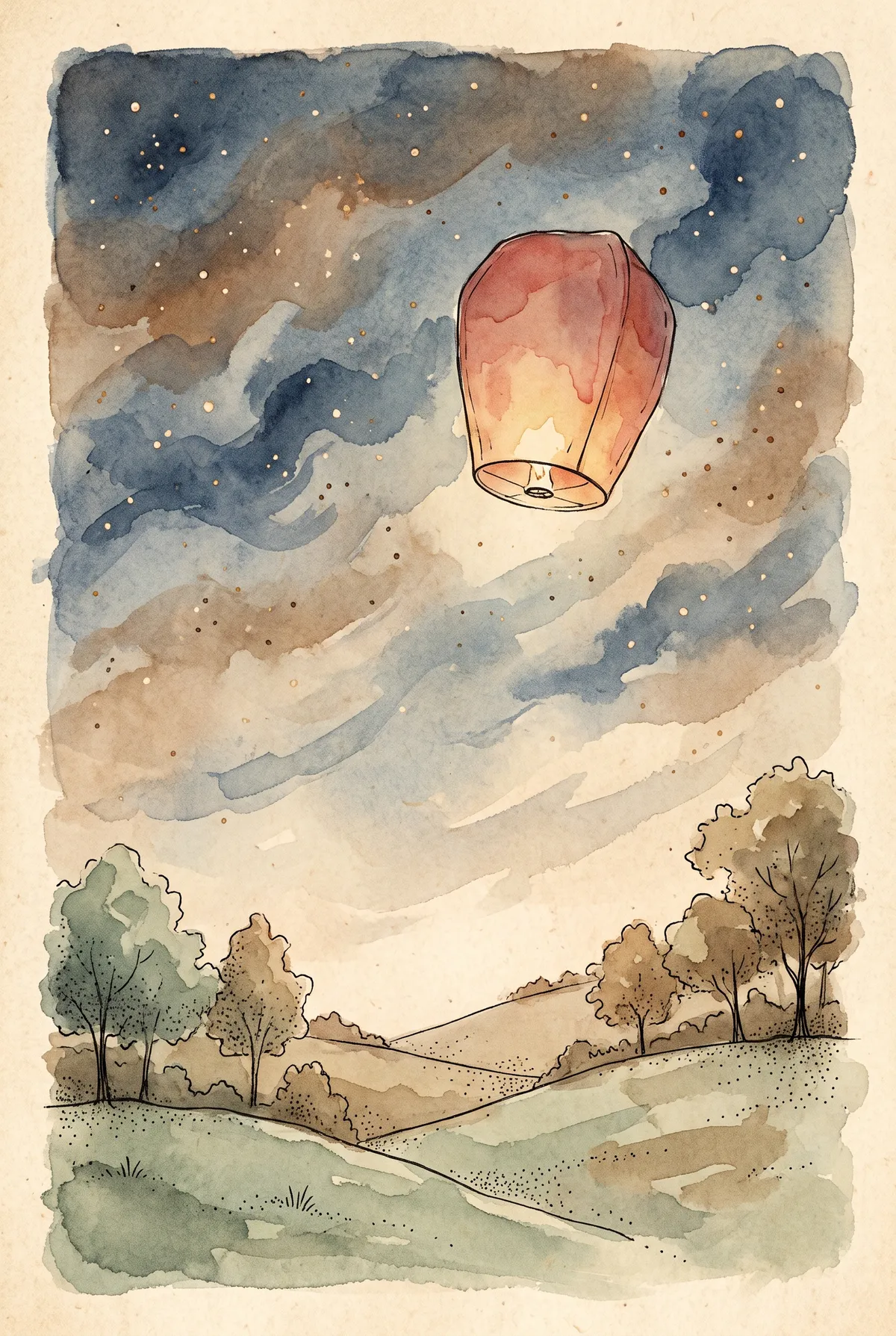 Sky Lantern Print