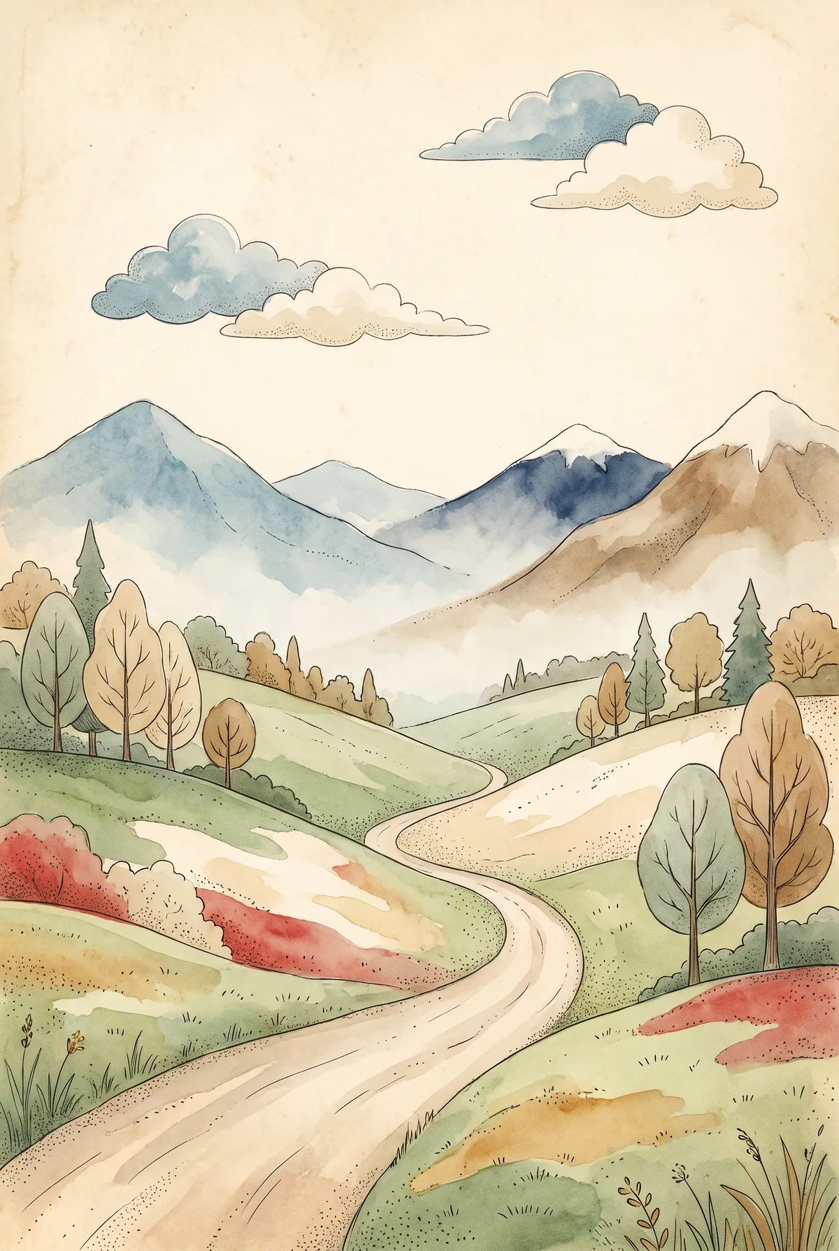 Winding Mountain Road Print