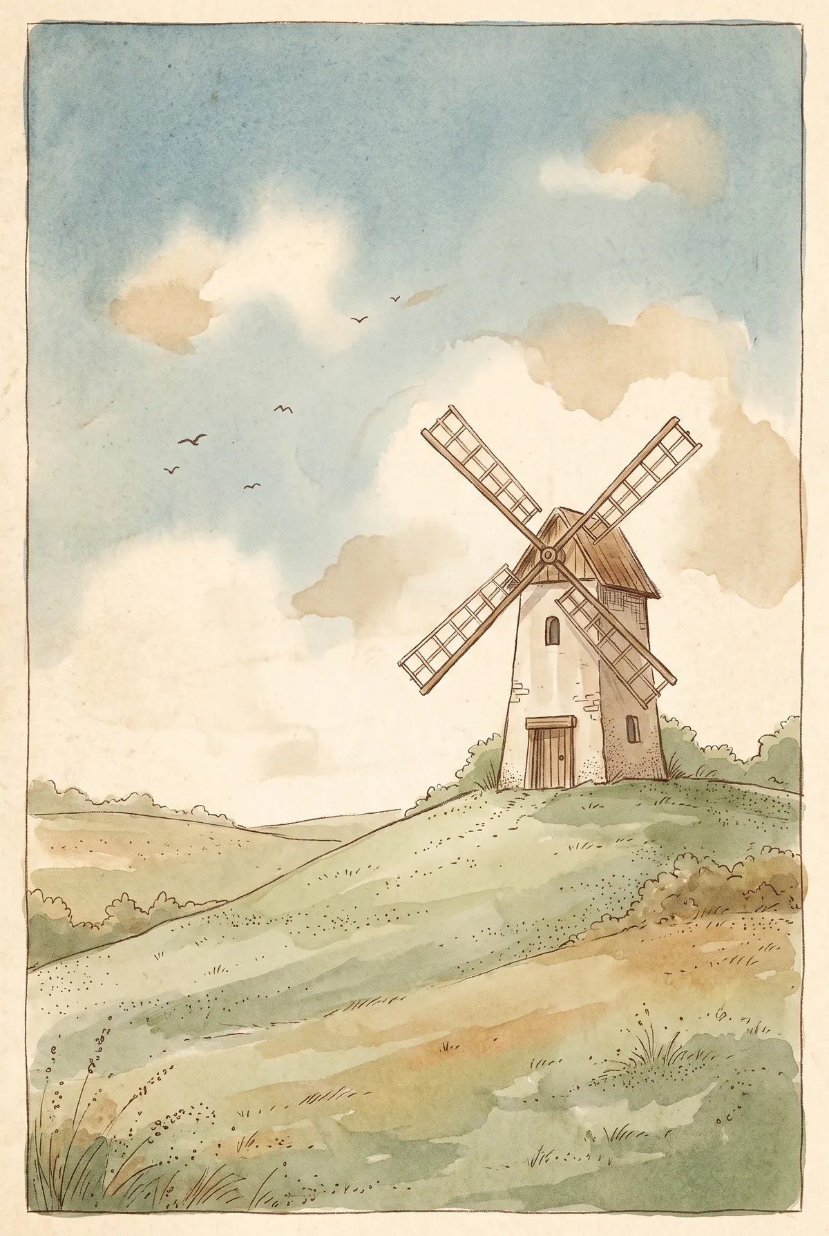 Windmill Hill Print