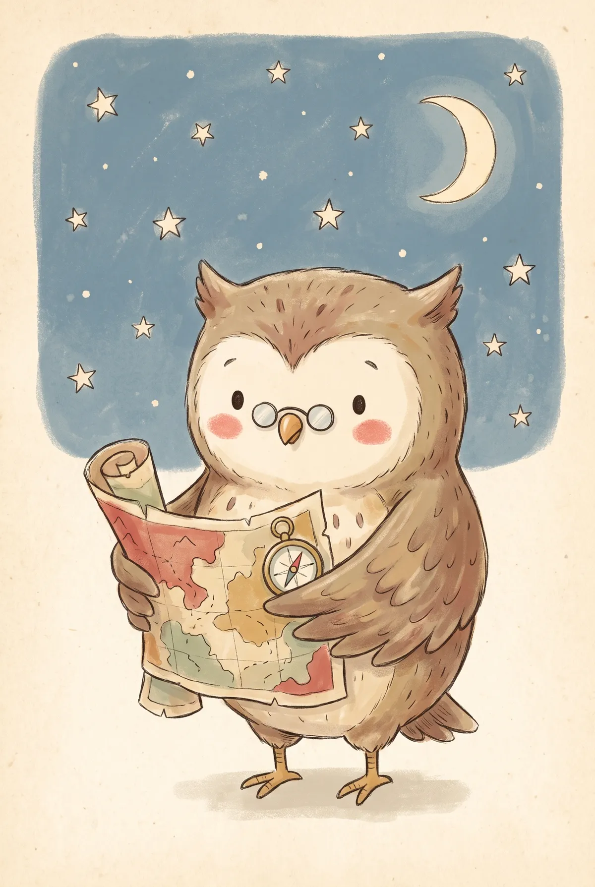 Owl Navigator Print