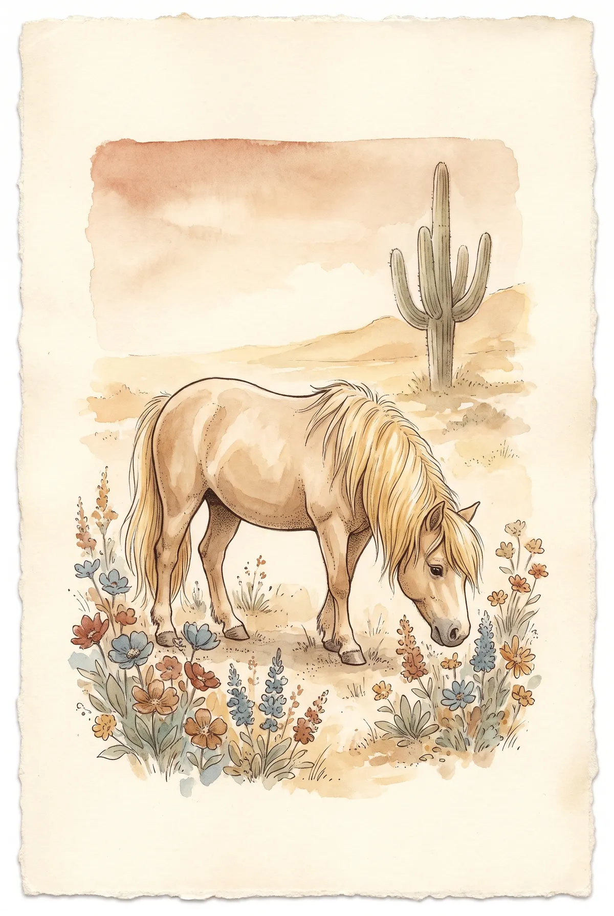 Palomino Pony Print