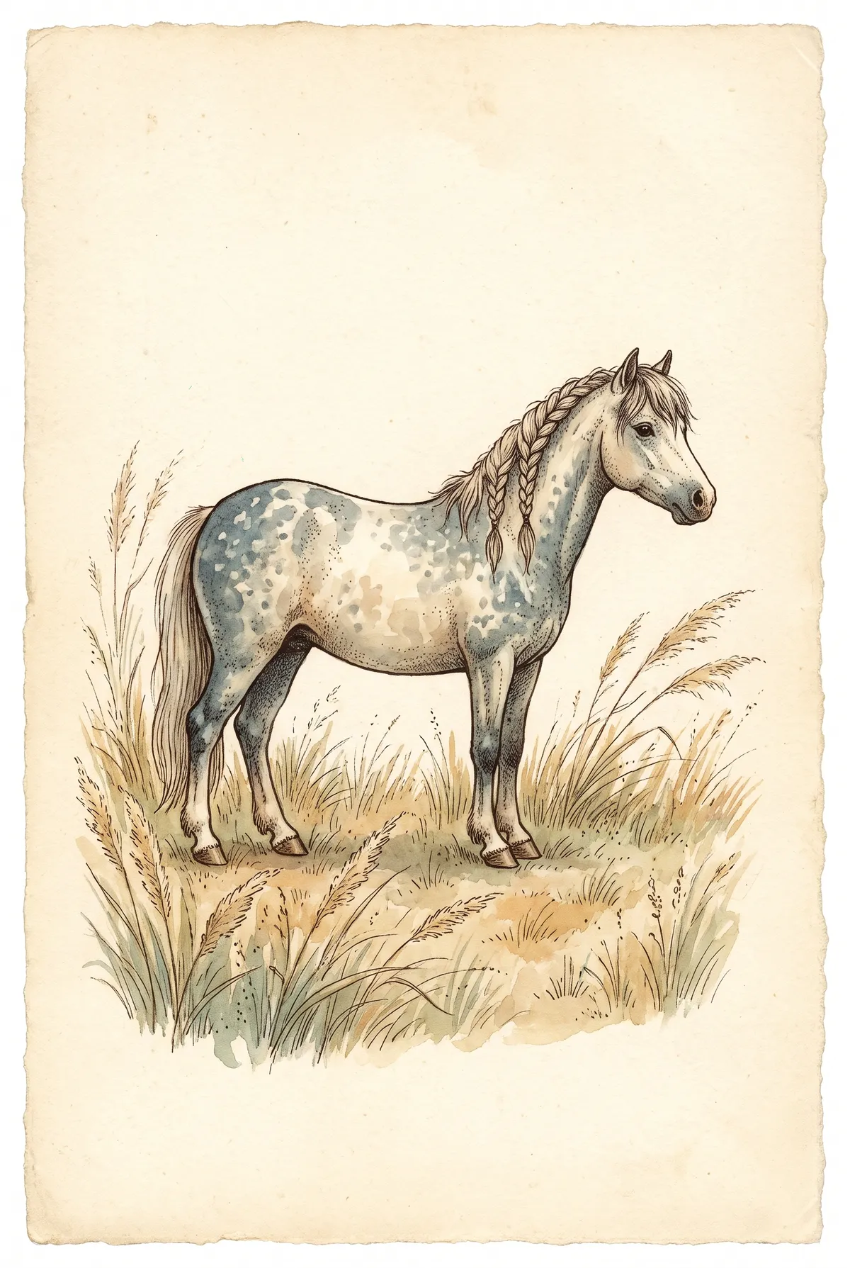 Dapple Grey Pony Print