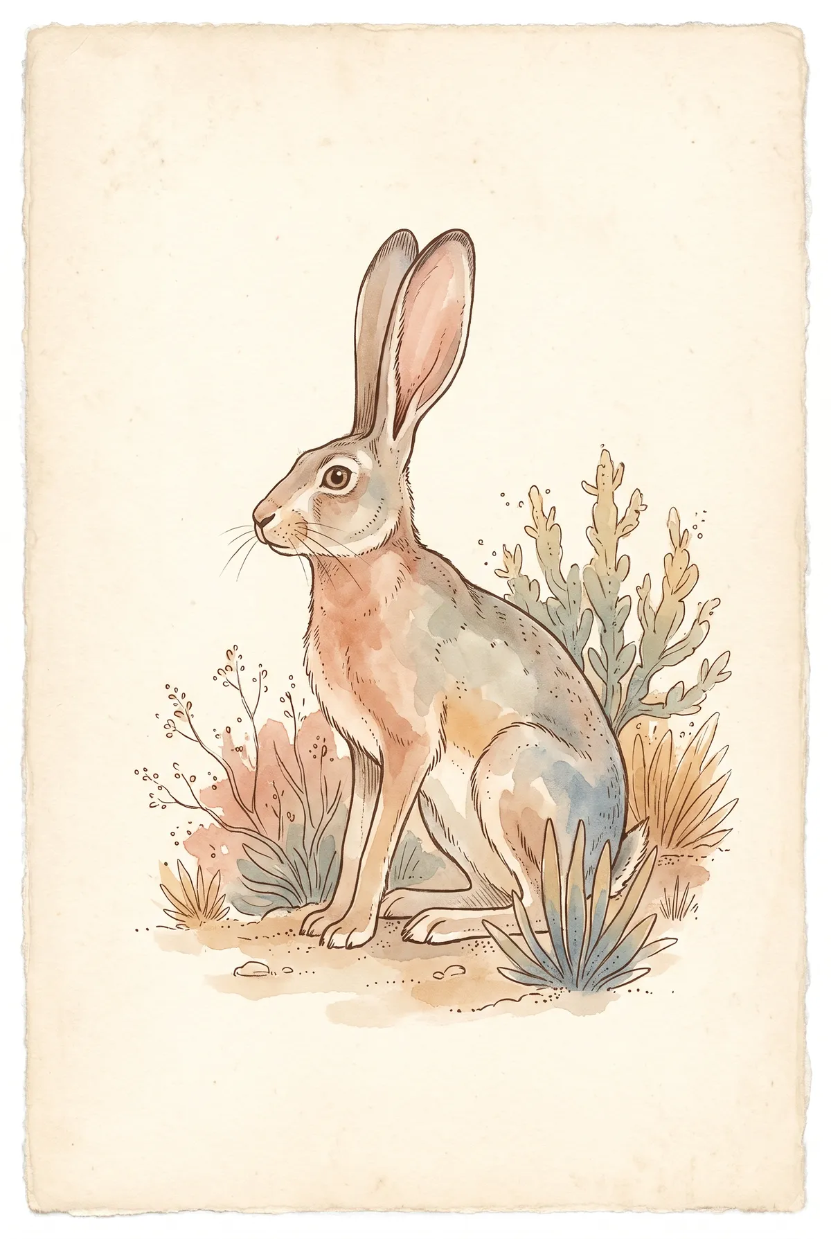 Vintage Jackrabbit Print