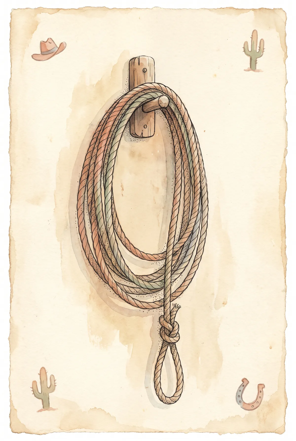 Coiled Lasso Print