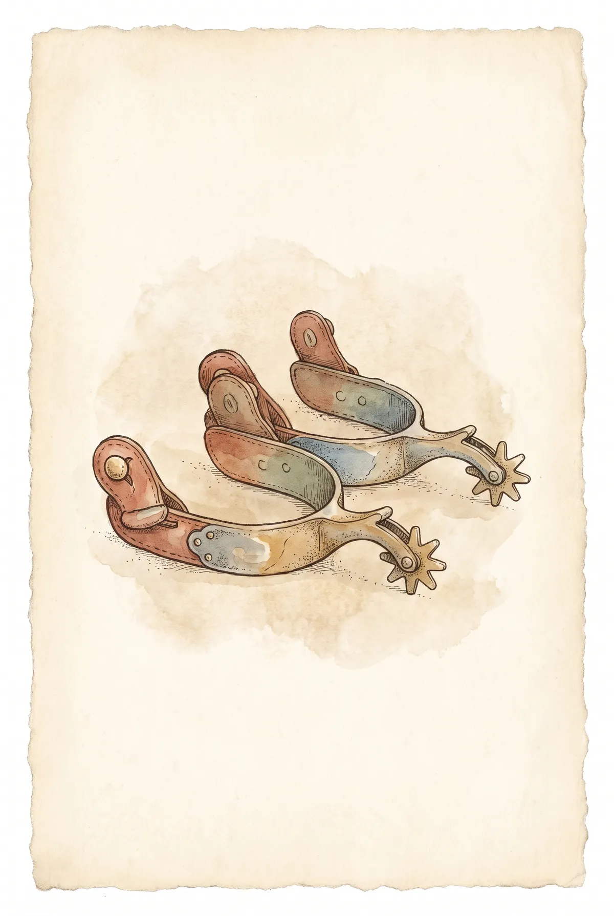 Vintage Cowboy Spurs Print