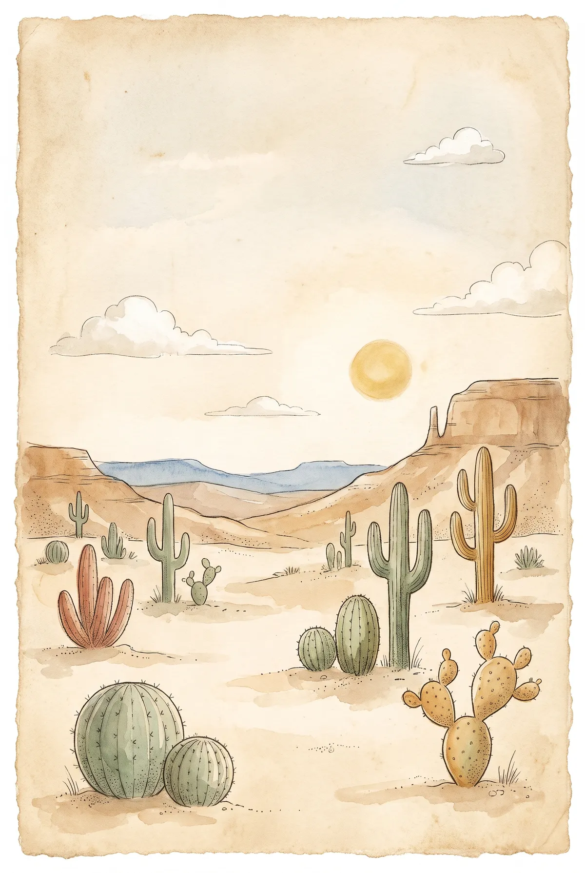 Desert Cactus Print