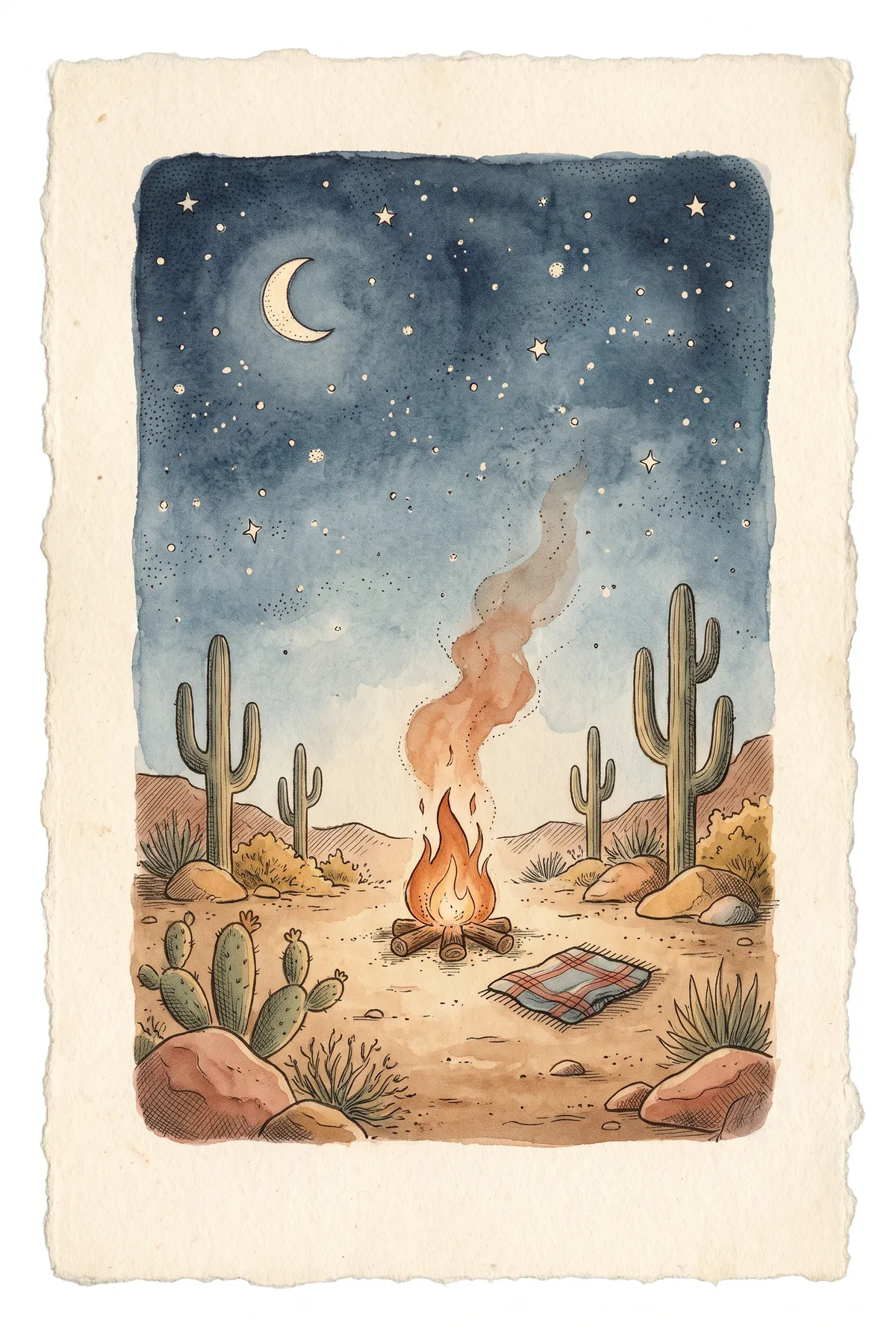 Desert Campfire Print