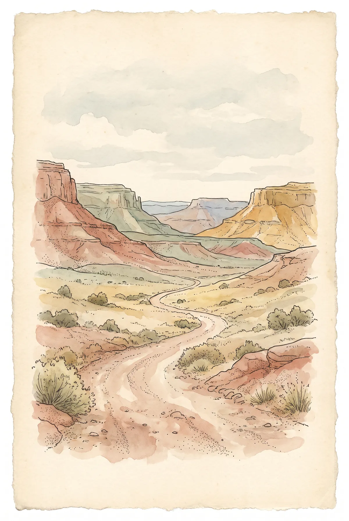 Desert Mesa Trail Print