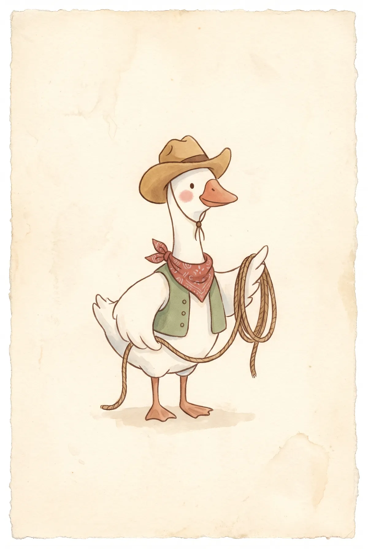 Cowboy Goose Print