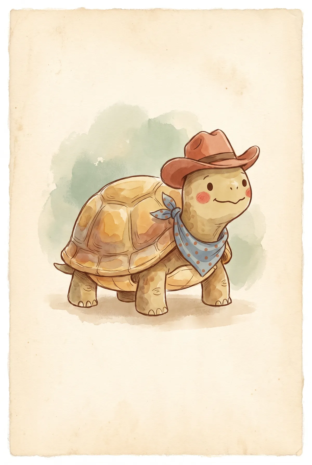 Cowboy Tortoise Print