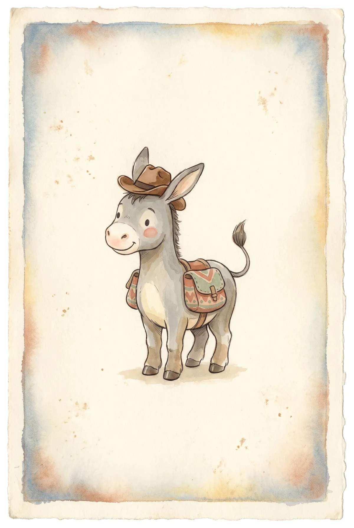 Cowboy Donkey Print