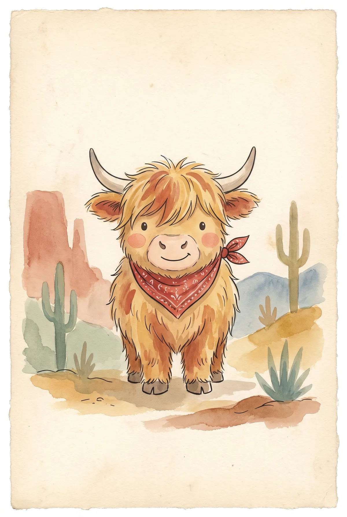 Highland Calf Bandana Print