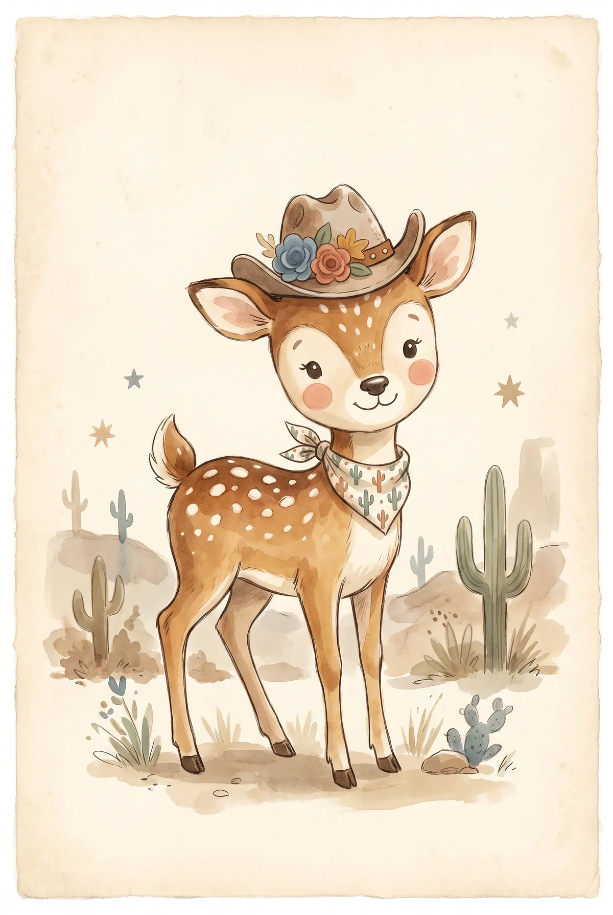 Cowgirl Fawn Print