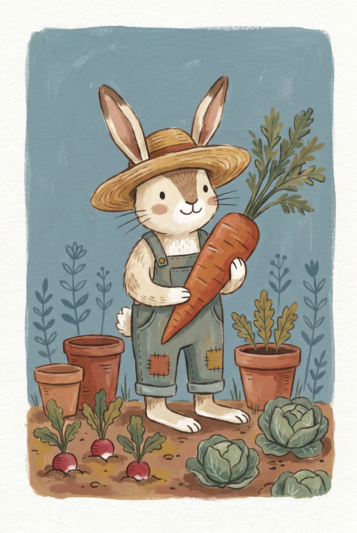 Gardener Bunny Print