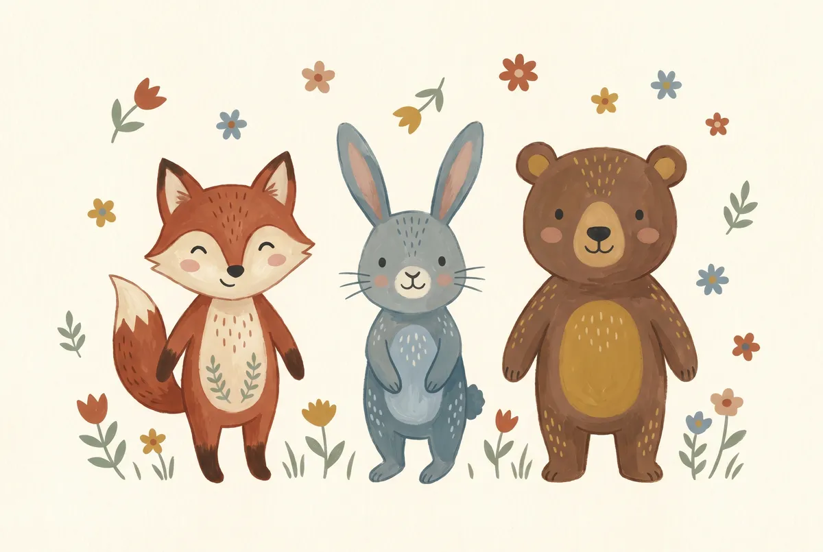 Woodland Trio Print