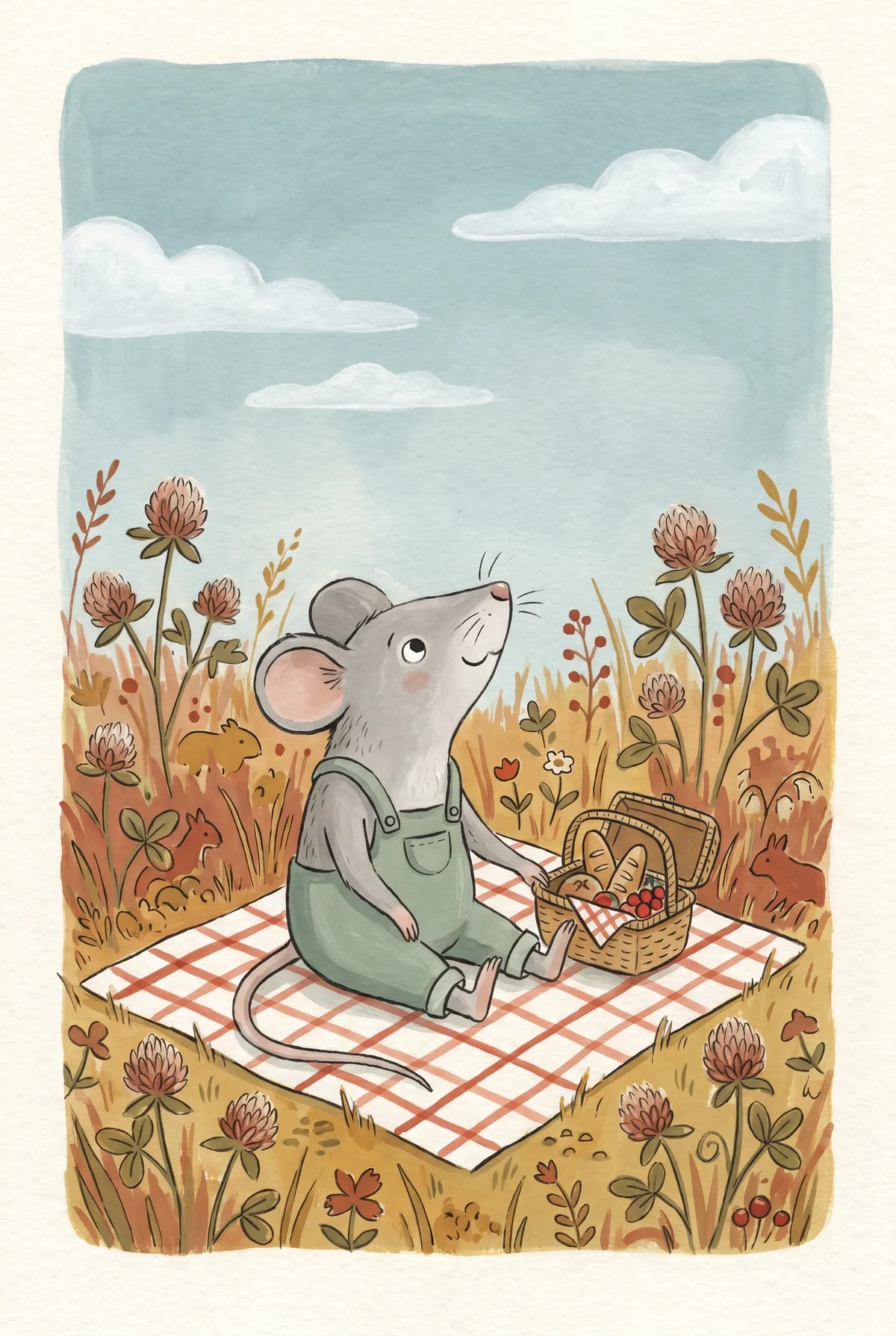 Mouse Picnic Print