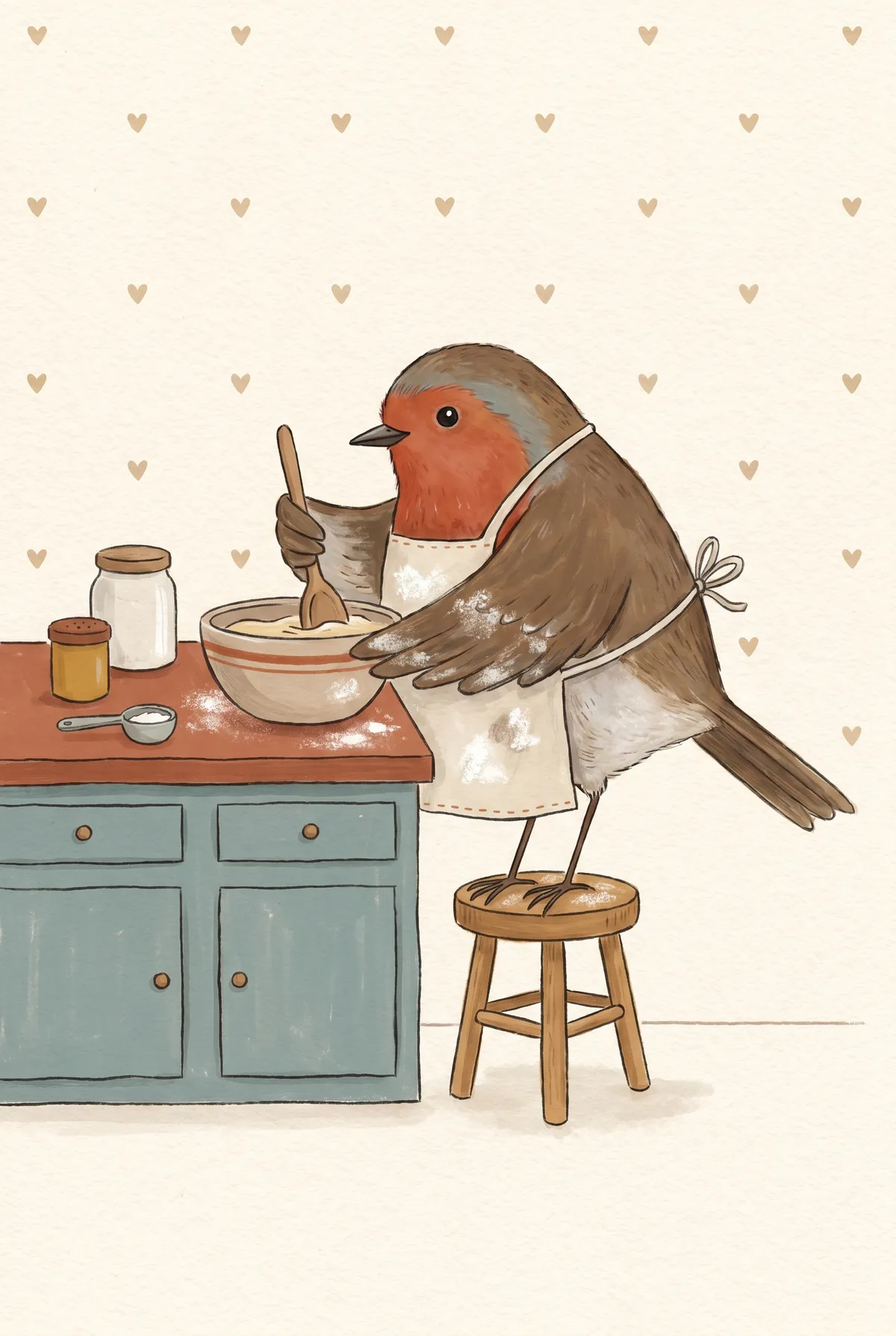 Robin Baking Print