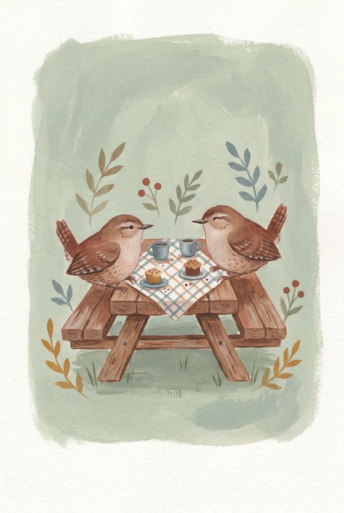 Wren Picnic Print