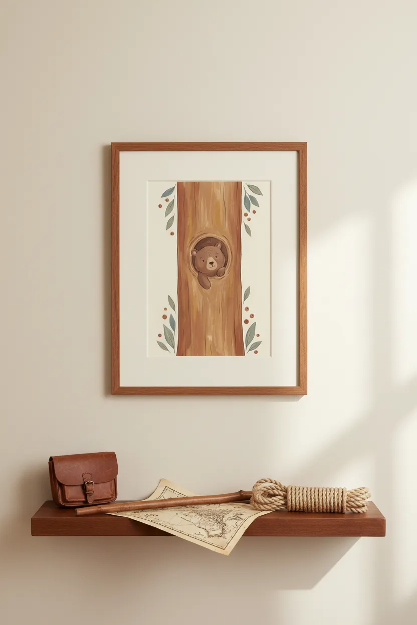 Bear in Tree Print