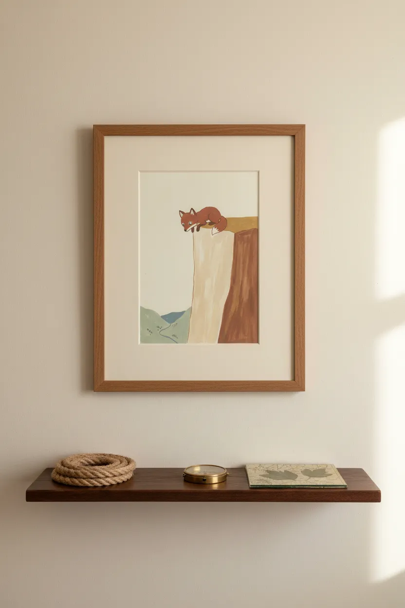 Fox on Cliff Print