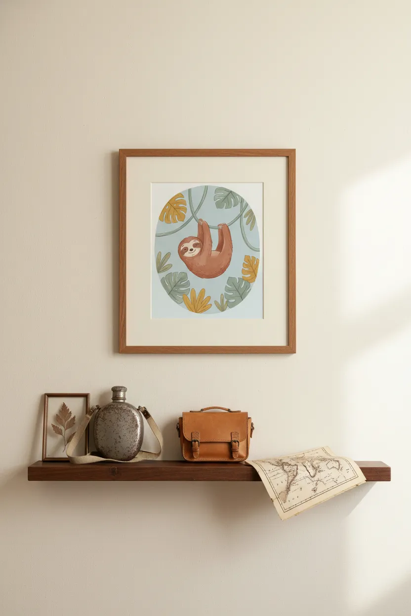 Sleepy Sloth Print