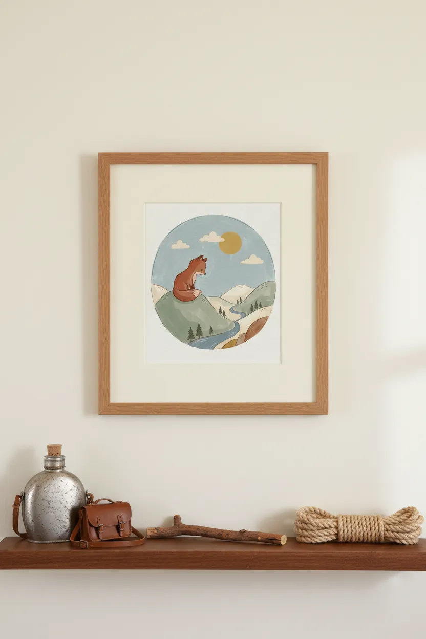 Fox on Hilltop Print