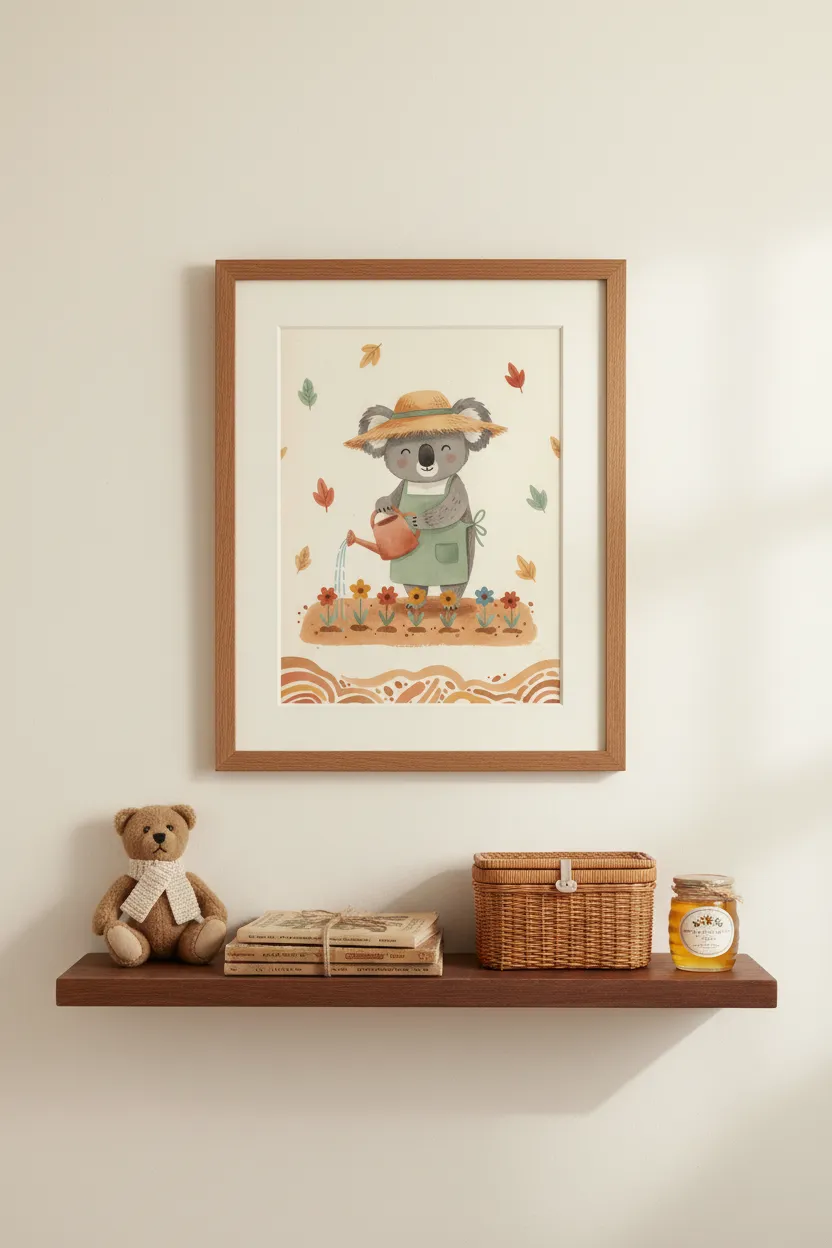 Koala Gardener Print