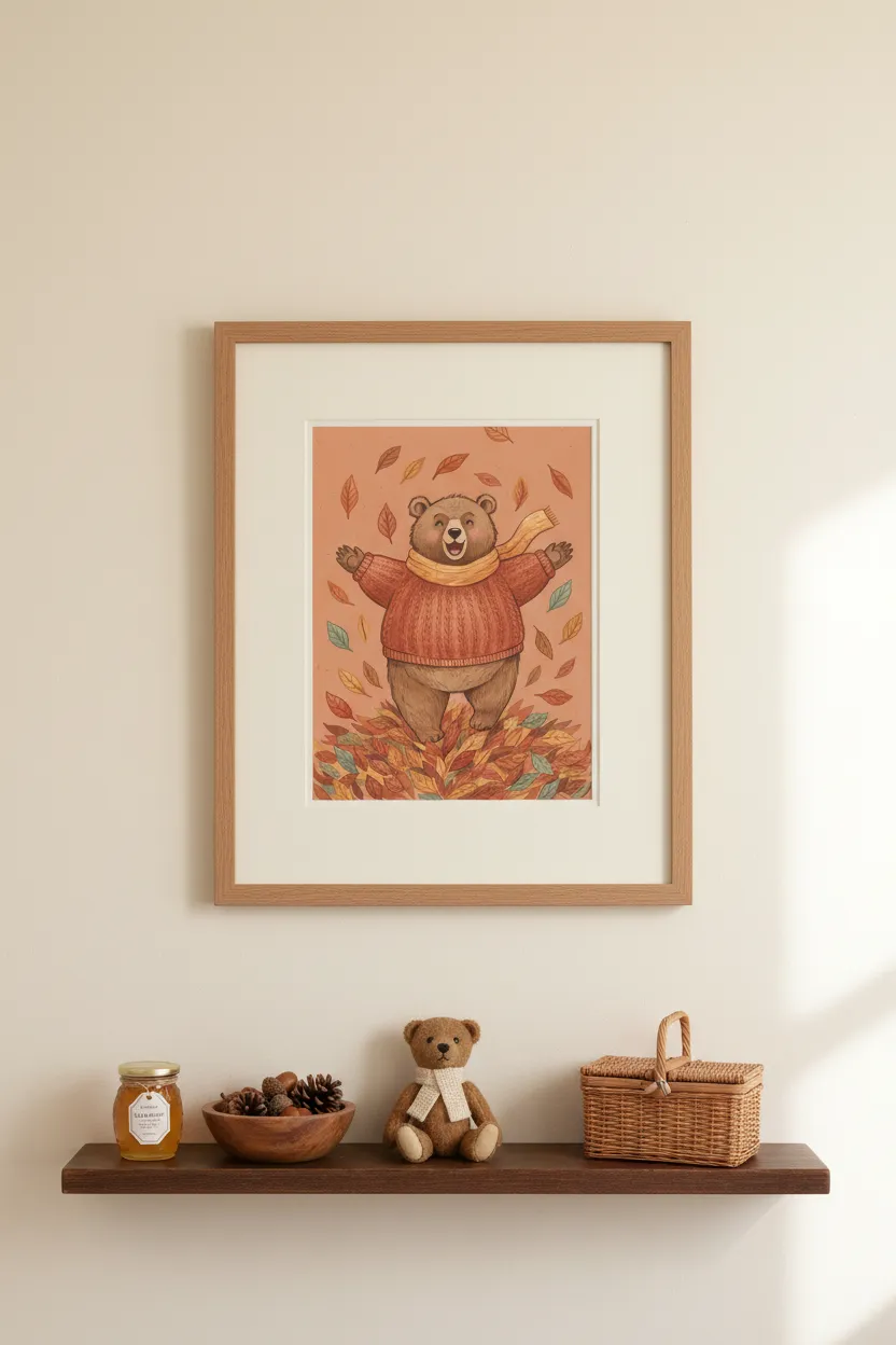 Autumn Bear Print