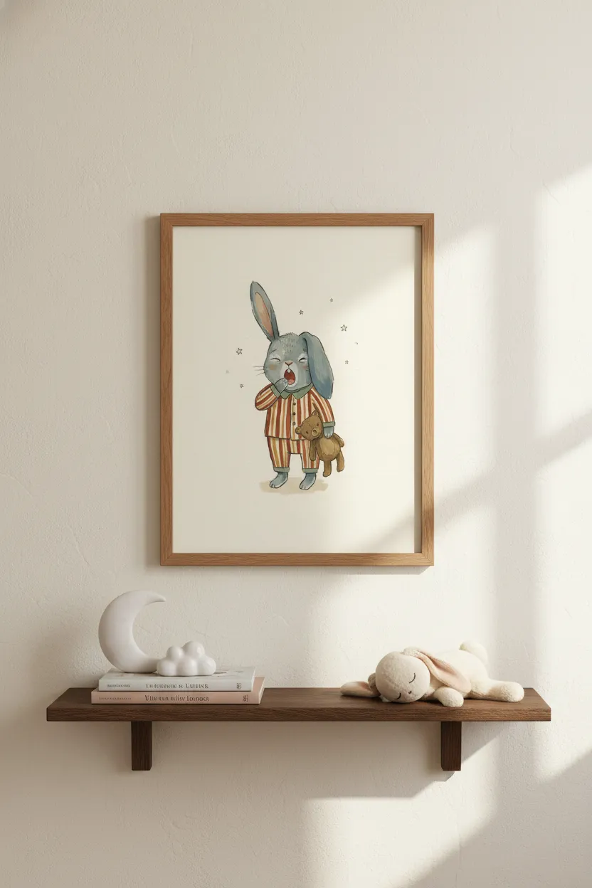 Sleepy Bunny Print