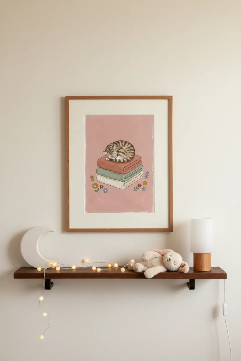 Sleeping Tabby Cat Print