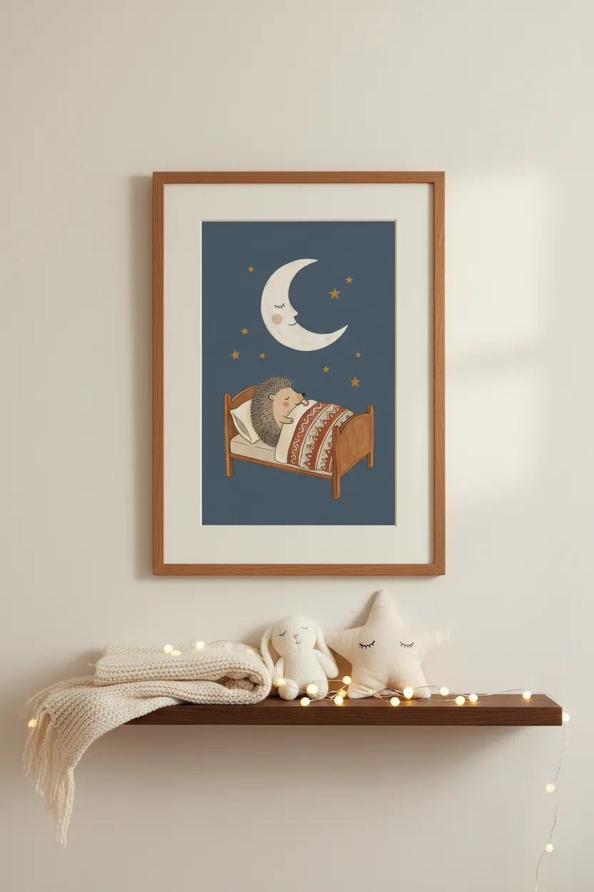 Sleeping Hedgehog Print