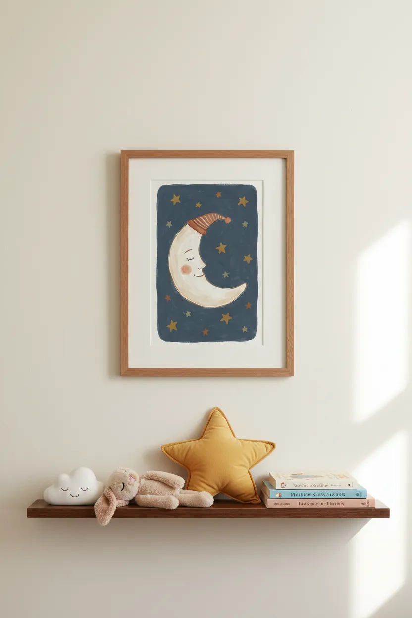 Sleepy Moon Print