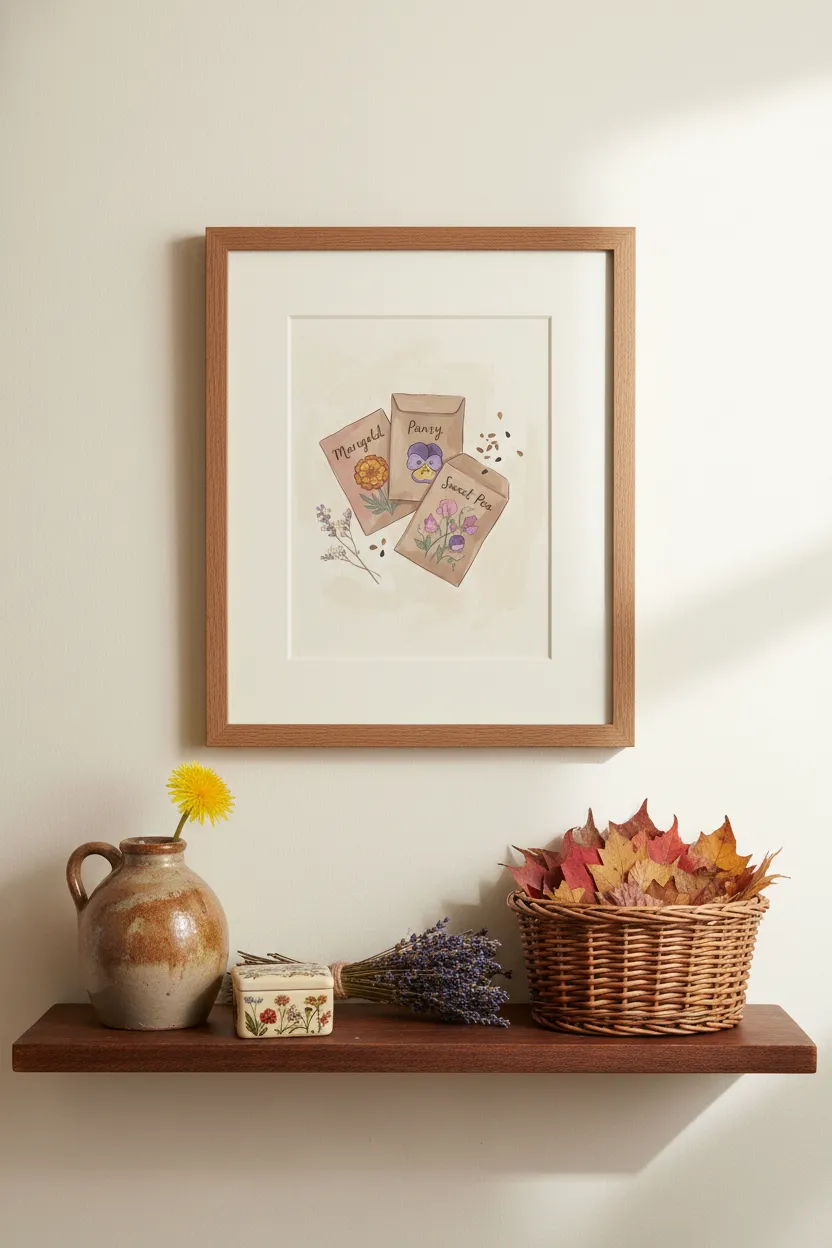 Flower Seed Packets Print