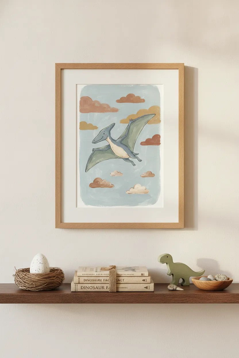 Pterodactyl Nursery Print