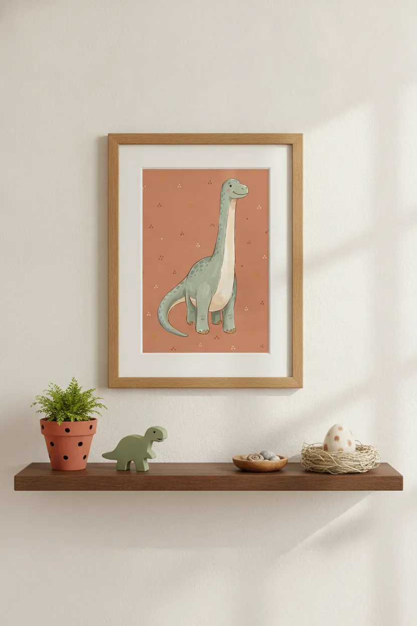 Brontosaurus Nursery Print