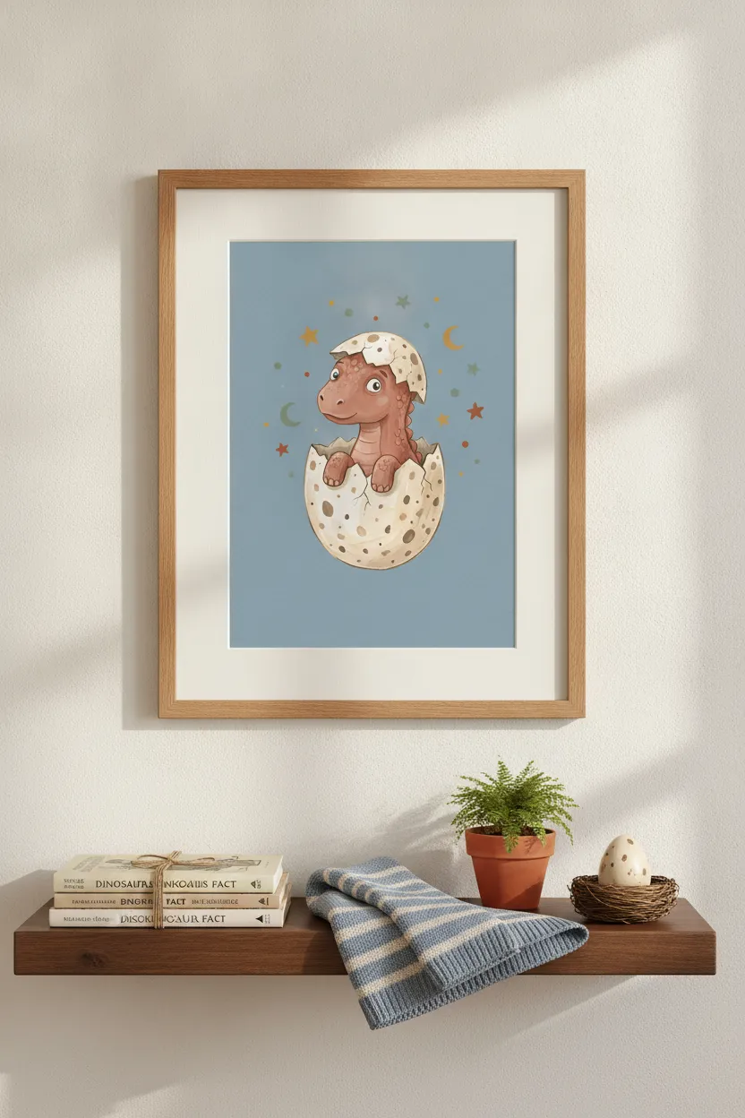 Baby Dinosaur Hatchling Print