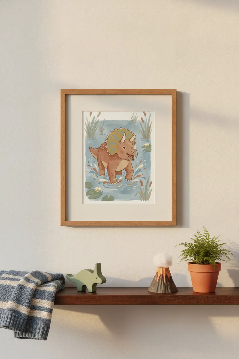 Triceratops Lake Print