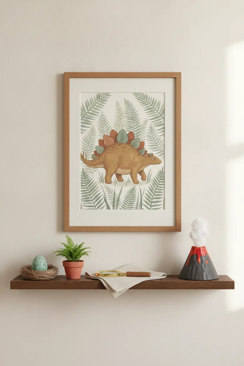 Stegosaurus Nursery Print