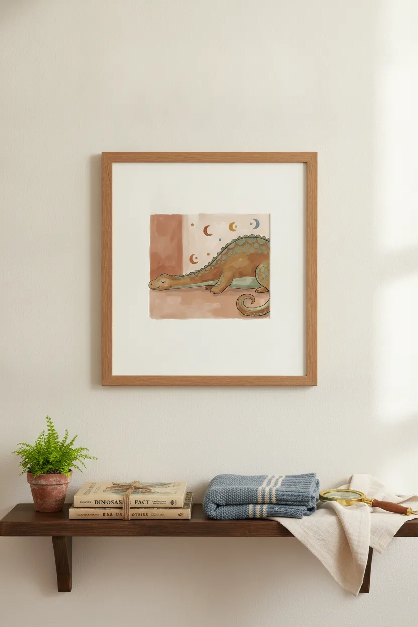 Sleeping Dinosaur Print