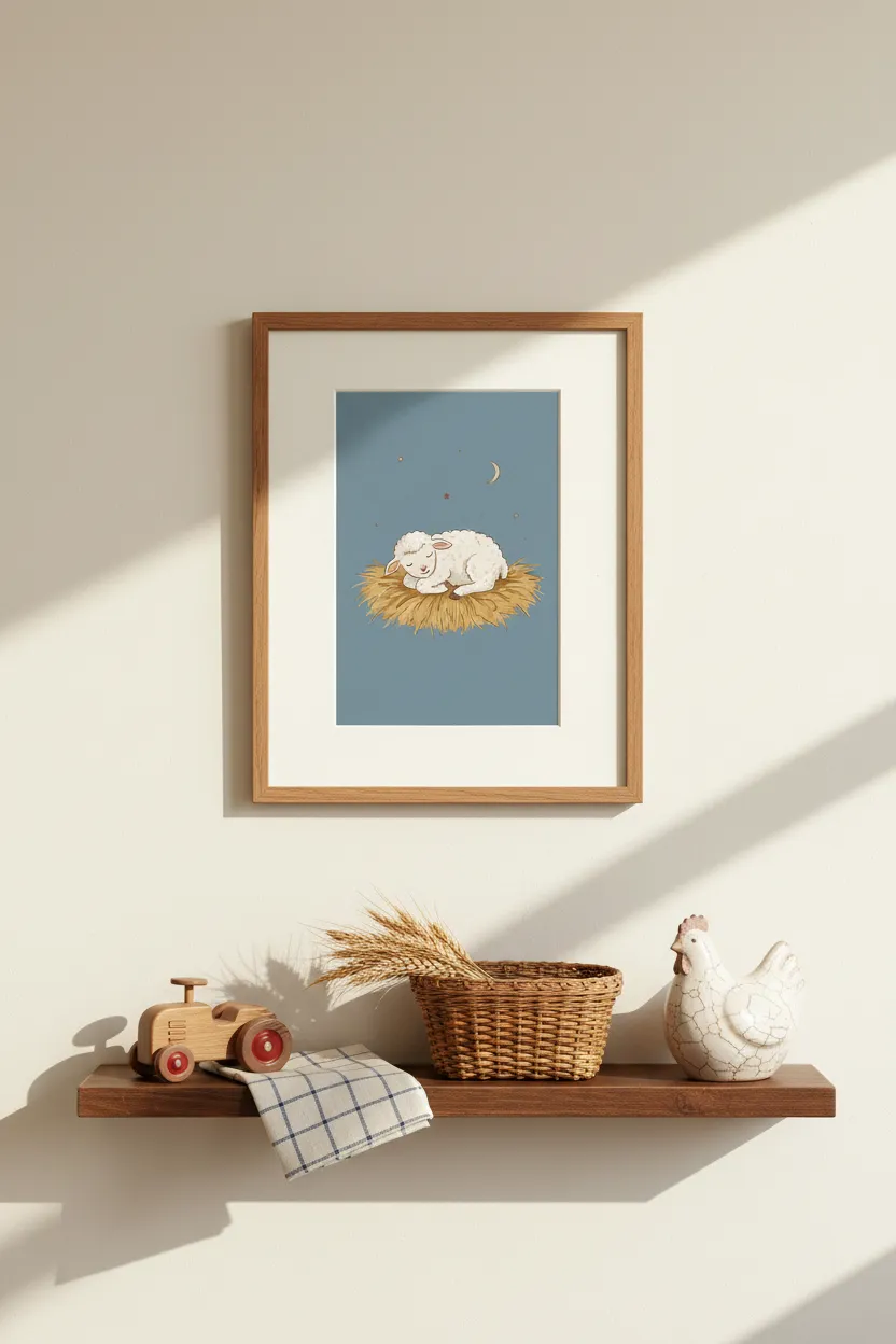 Sleeping Lamb Print