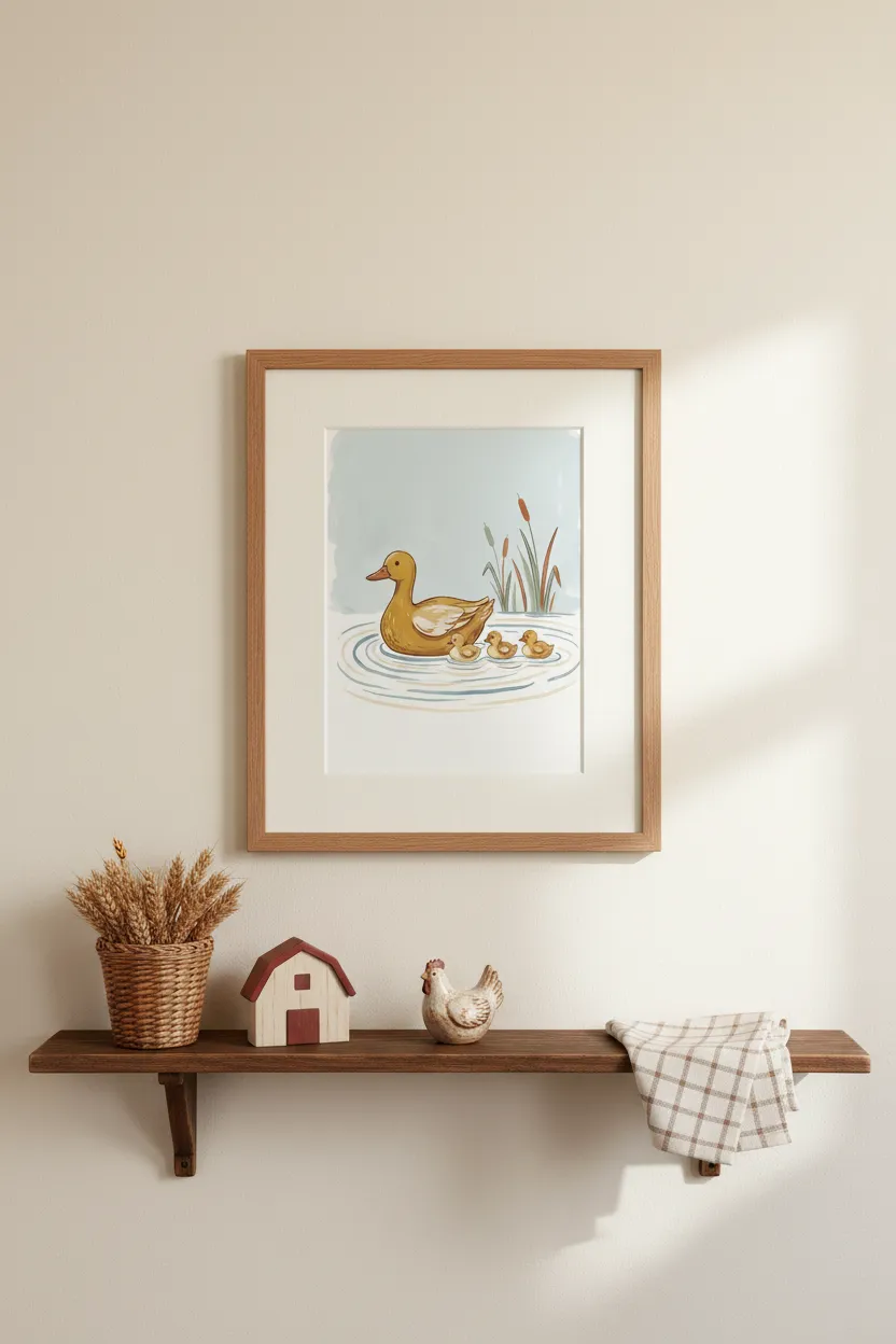 Mama Duck and Ducklings Print