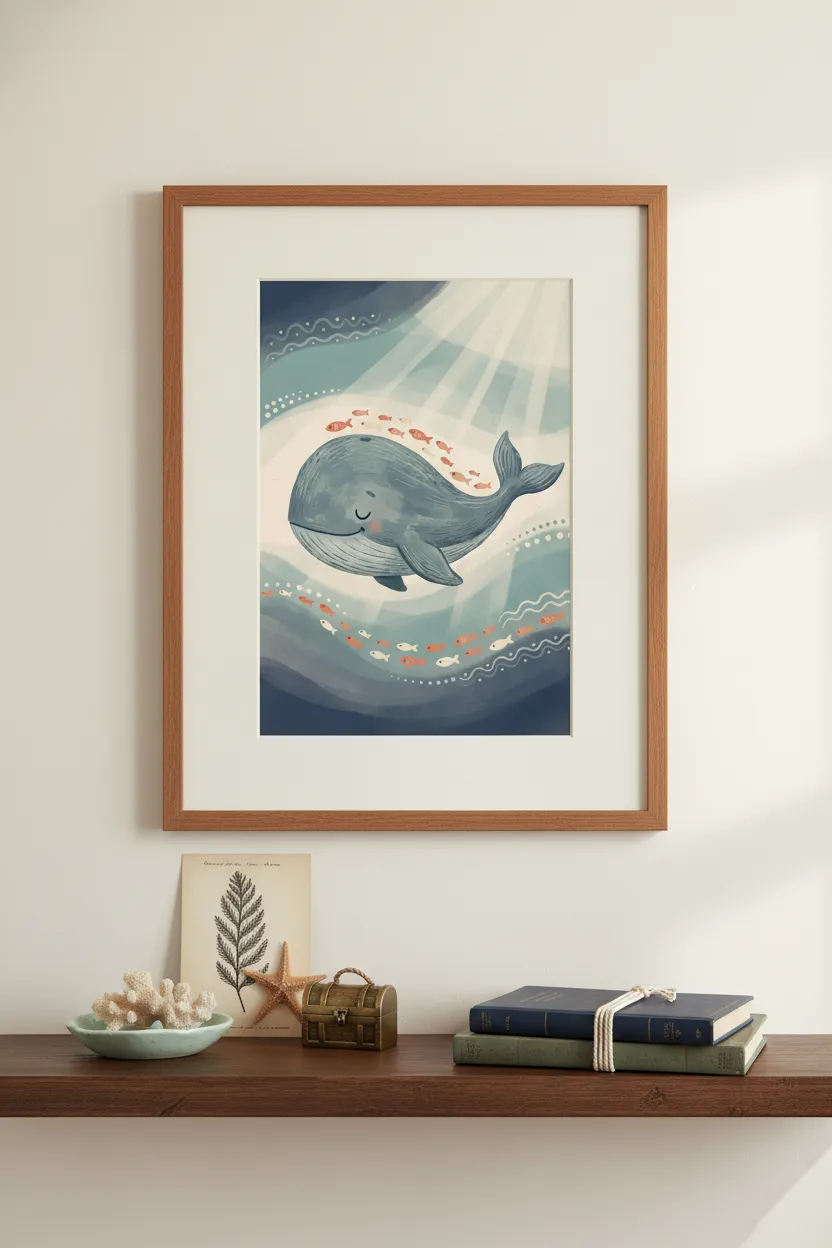 Sleeping Whale Print