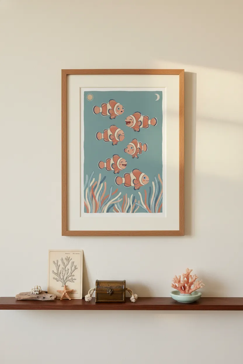 Clownfish School Print
